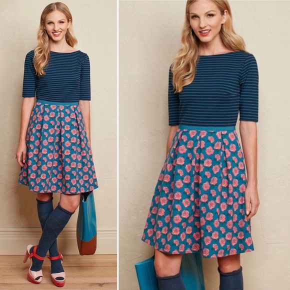 Matilda Jane Dresses & Skirts - Matilda Jane Stripe & Floral Peyton Dress